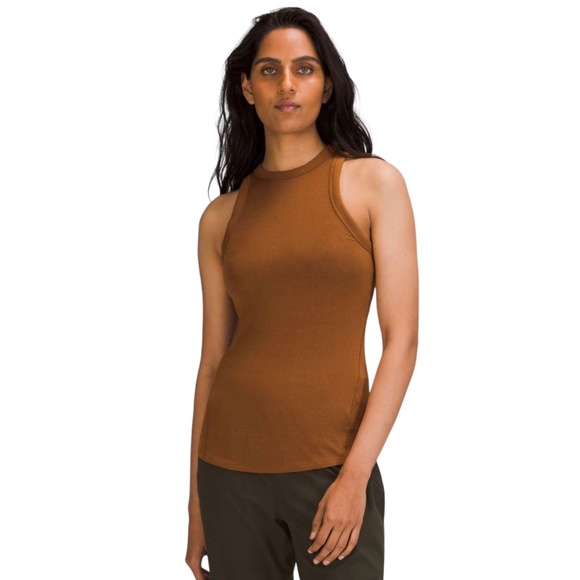 lululemon athletica Tops - Lululemon Hold Tight Crewneck Tank Top Copper Brown 10